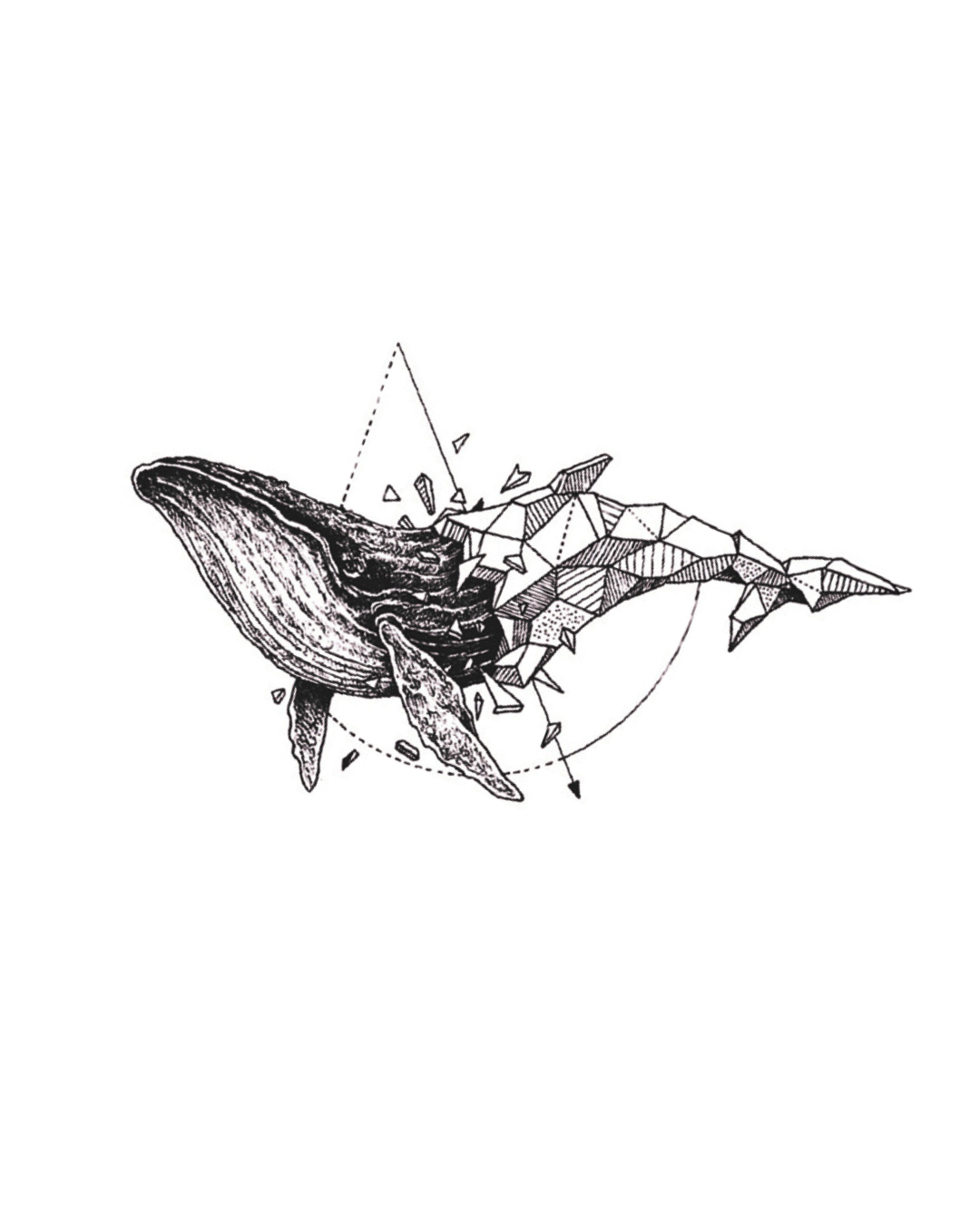 Ballena Geométrica | 10x18CM