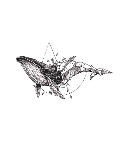 Ballena Geométrica | 10x18CM