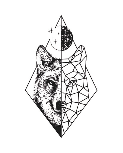Lobo Geométrico | 10x18CM